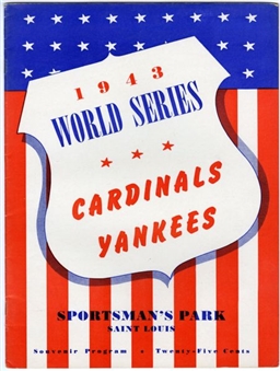 1943 Yankees vs Cardinals Sportsmans Park World Series Program